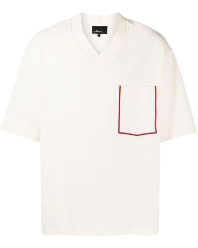 3.1 Phillip Lim T-Shirt mit Kontrastdetails - Weiß
