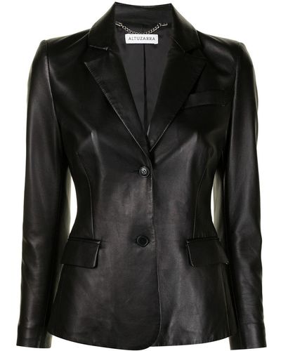 Altuzarra Fenice Leather Jacket - Black