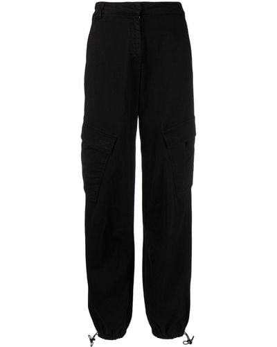 Versace Pantalones cargo con parche del logo - Negro