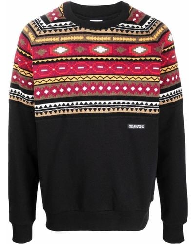 Marcelo Burlon Folk-pattern Sweatshirt - Black