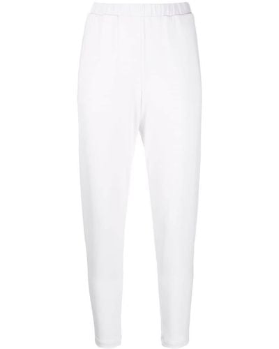Le Tricot Perugia Cropped Elasticated Pants - White