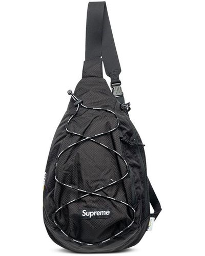 Supreme Logo-patch Sling Bag - Black