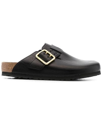 Birkenstock Slip-on Leather Shoes - Black