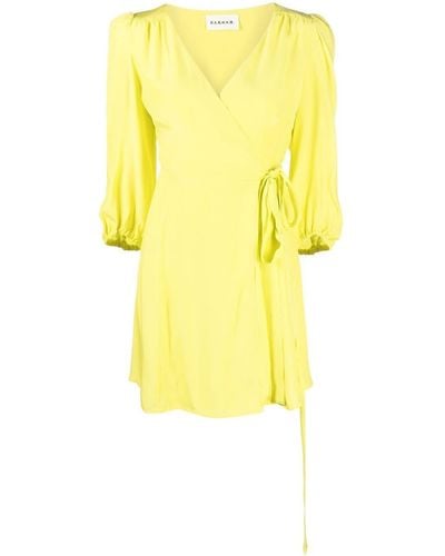 P.A.R.O.S.H. Tied-waist Mini Dress - Yellow