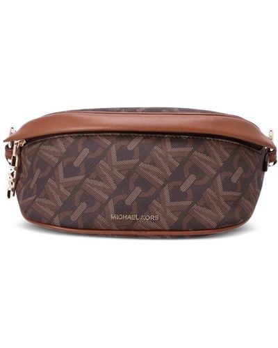 Michael Kors Sac banane Slater à logo imprimé - Marron