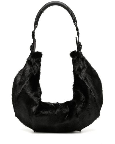 Innerraum Half Moon Faux-fur Shoulder Bag - Black