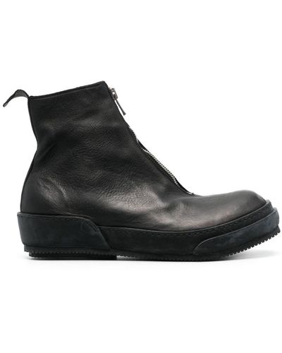 Guidi Round-toe Zip-up Boots - Black