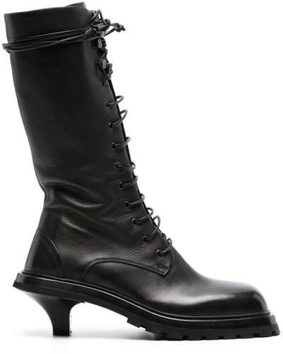 Marsèll Lace-up Mid-calf Boots - Black