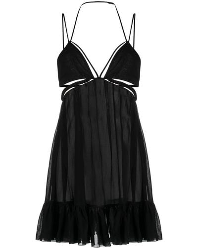 Nensi Dojaka Cut-out Strappy Minidress - Black