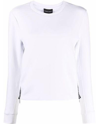Emporio Armani Klassisches Sweatshirt - Weiß