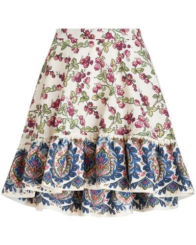 Etro Mini-jurk Met Bloemenprint - Wit