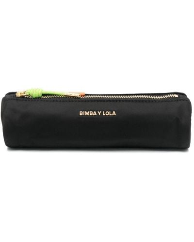 Bimba Y Lola Logo-lettering Makeup Bag - Black