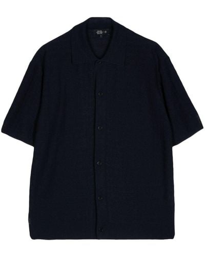MAN ON THE BOON. Short Sleeved Cotton-blend Cardigan - Blue