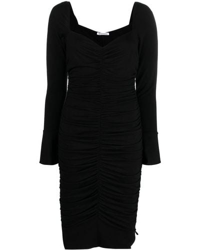 Reformation Barrie Ruched Midi Dress - Black