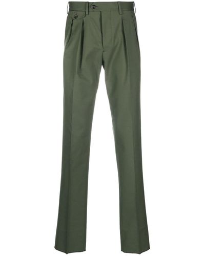 Lardini Pantalon droit à plis marqués - Vert