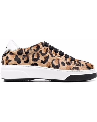 DSquared² Sneakers mit Leoparden-Print - Braun