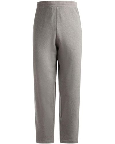 Bally Logo-embroidered Cotton Track Trousers - Grey