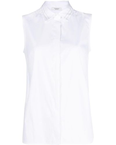 Peserico Camisa sin mangas - Blanco