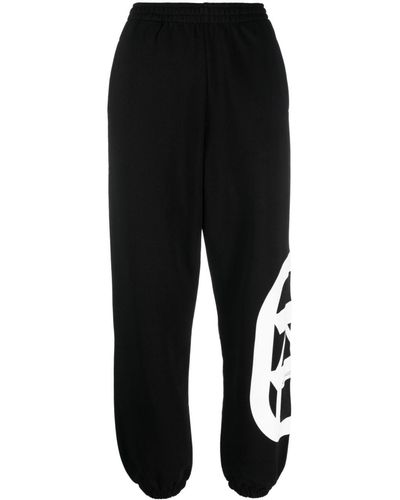 Karl Lagerfeld Logo-print Cotton-blend Track Pants - Black