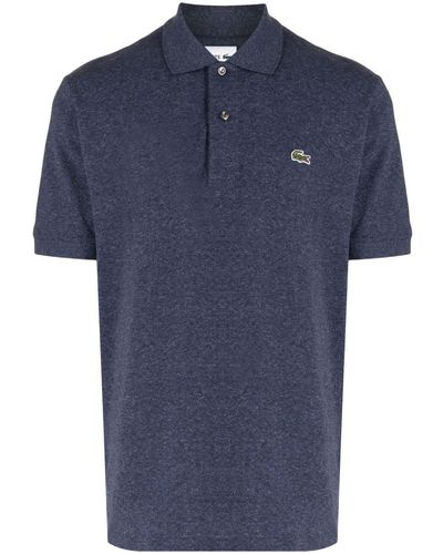 Lacoste Logo-appliqué Cotton Polo Shirt - Blue