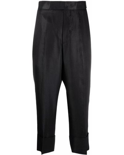 SAPIO High-rise Cropped Pants - Black