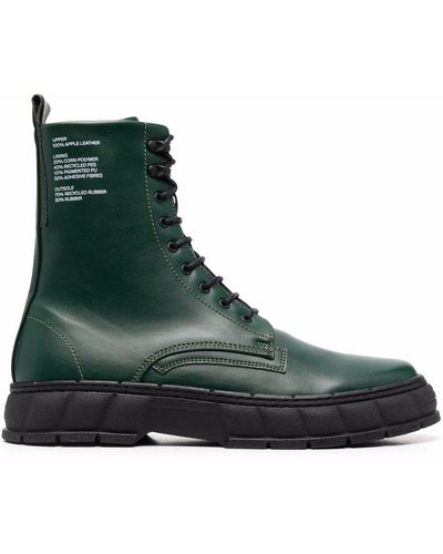 Viron Logo-print Ankle Boots - Green