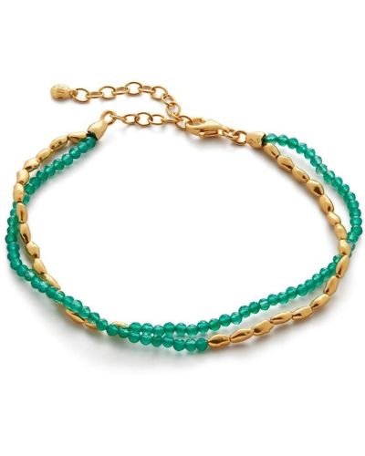 Monica Vinader Mini Nugget Gemstone Beaded Bracelet - Blue