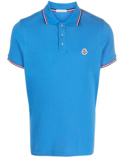 Moncler Poloshirt Met Logopatch - Blauw