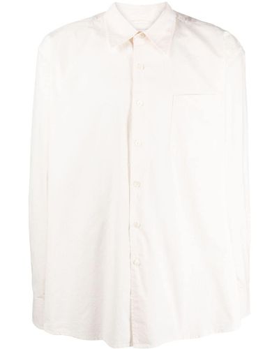 Our Legacy Chemise en coton à manches longues - Blanc