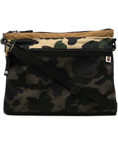 A Bathing Ape Camouflage-print Panel Detail Tote Bag - Brown
