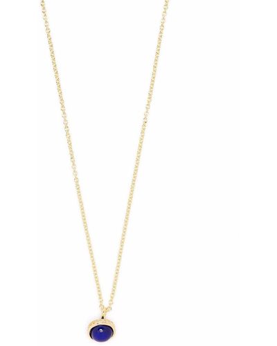 Pamela Love 18kt Yellow Gold Small Saturn Diamond Pendant Necklace - Metallic