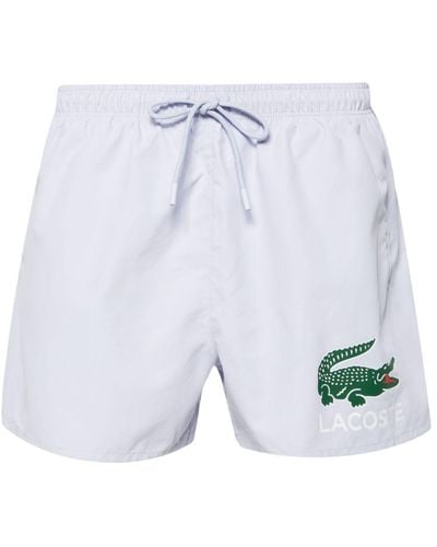 Lacoste Logo-print Swim Shorts - White