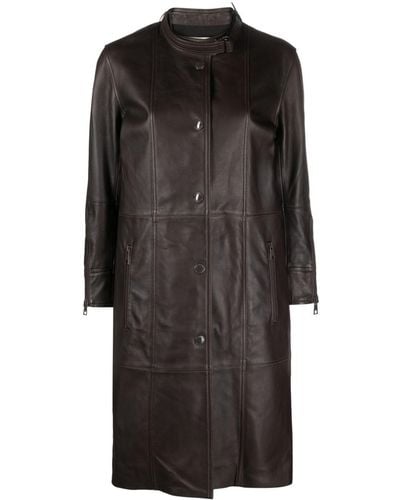 Zadig & Voltaire Mira Leather Midi Coat - Black