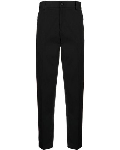Moncler Side-stripe Tapered Trousers - Black