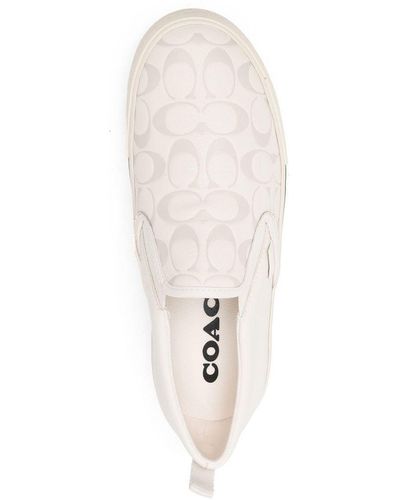 COACH Monogram-pattern Slip-on Shoes - Natural