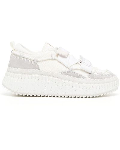 Chloé Nama Sneakers mit Klettverschluss - Weiß