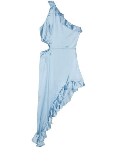 IRO Asymmetric-design Satin Dress - Blue