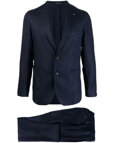 Tagliatore Anzug mit Logo-Applikation - Blau