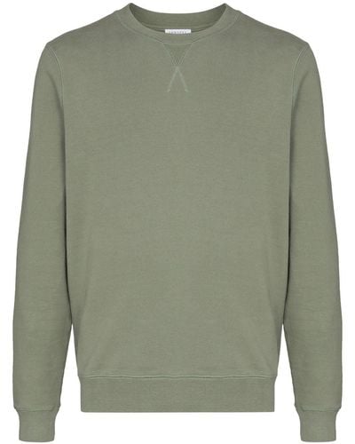Sunspel Sweater Met Ronde Hals - Groen