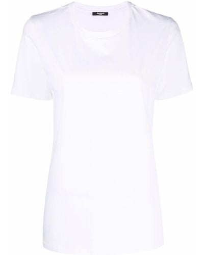 Balmain T-shirt à logo floqué - Blanc