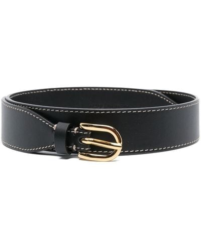 Marni Buckled Leather Belt - Black