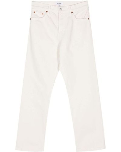 RE/DONE Easy Straight-leg Cropped Jeans - White