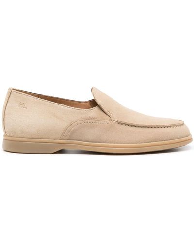Harry's Of London Paneled Suede Loafers - Natural