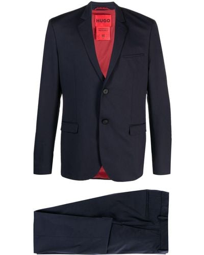 HUGO Single-breasted Extra Slim-fit Suit - Blue