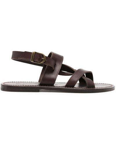 K. Jacques Jonas Leather Sandals - Brown