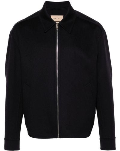 Gucci Wool Felt Shirt Jacket - Black