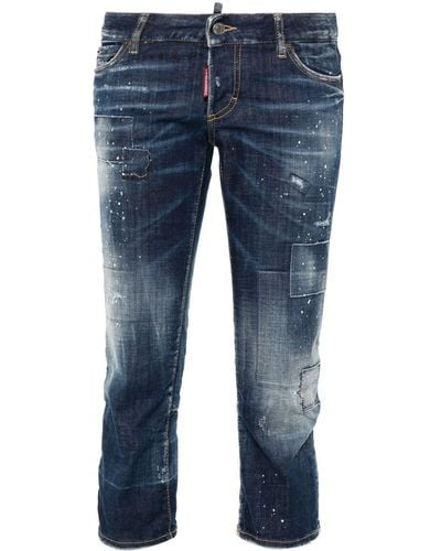 DSquared² Capri Cropped Jeans - Blauw