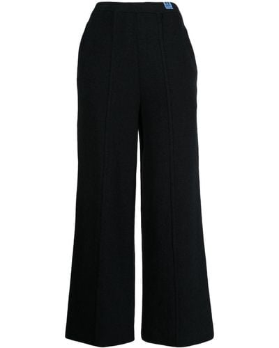Maison Mihara Yasuhiro Exposed-seam Knitted Trousers - Black