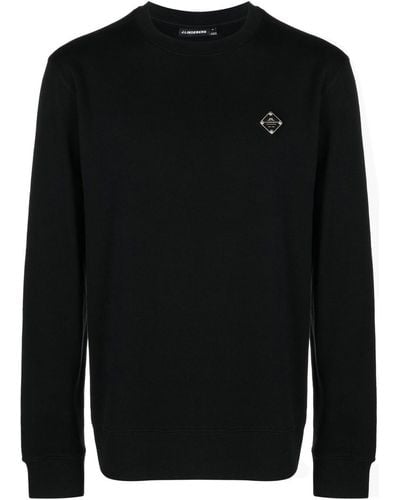 J.Lindeberg Throw Logo-patch Sweater - Black