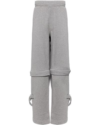 Givenchy Detachable-leg Cotton Track Pants - Gray